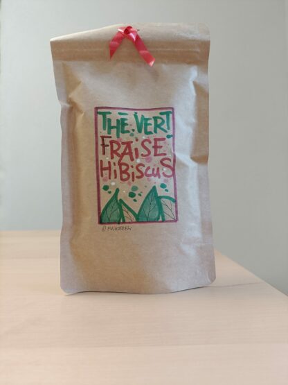Thé vert fraise hibiscus
