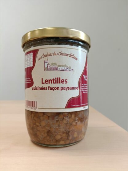 Lentilles cuisinées façon paysanne